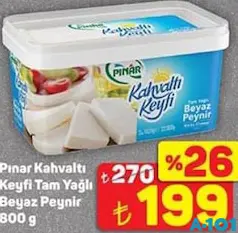 PINAR KAHVALTI KEYFİ TAM YAĞLI BEYAZ PEYNİR 800 G